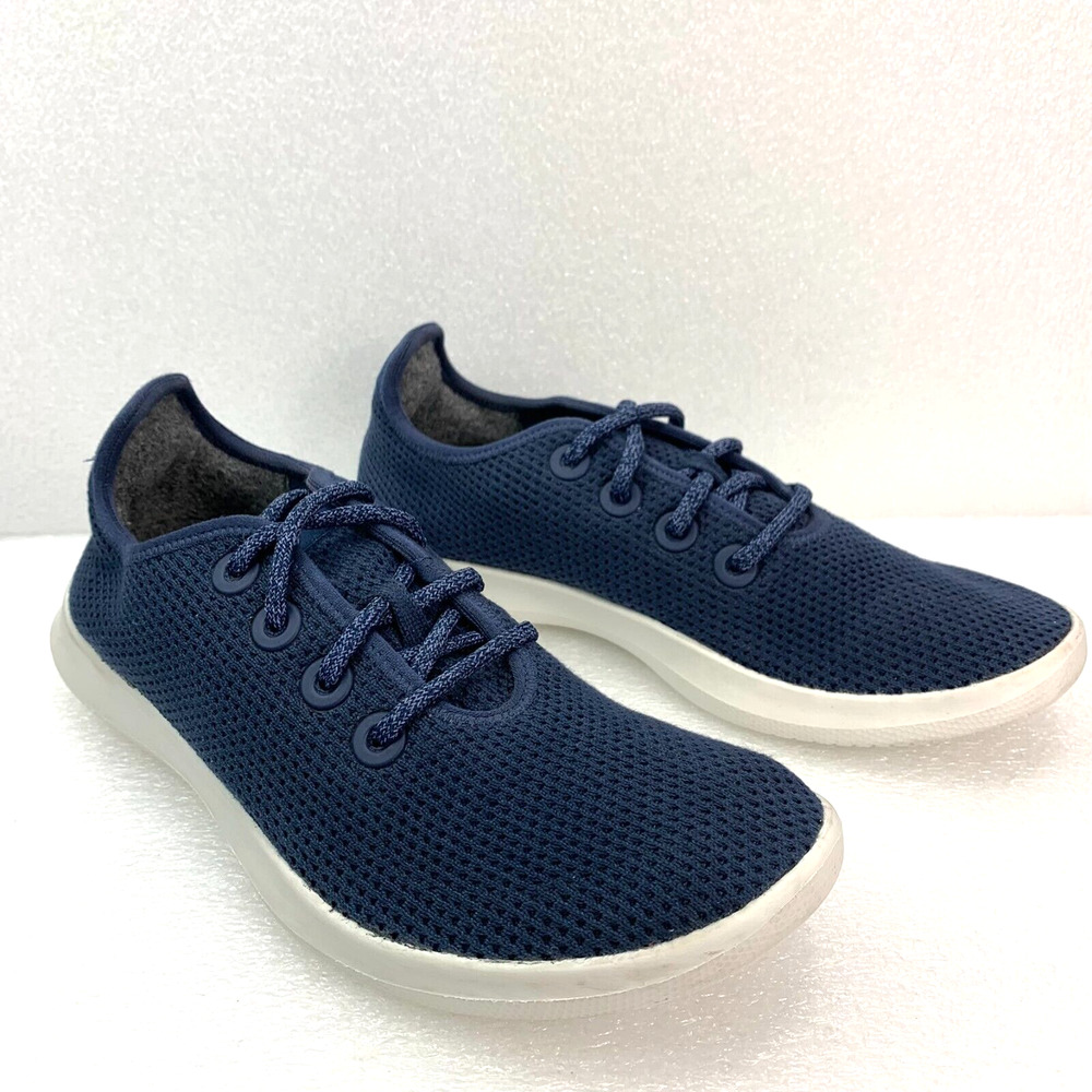 Allbirds Tree Runners Sneaker Shoes Navy Blue - Women's 8